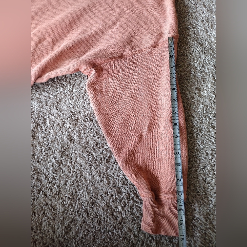 American Eagle Outfitters Henley Crop Boxy Dolam Sleeve Sweater Small - Picture 8 of 9